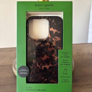 Brand New Kate Spade Case For iPhone 15 Pro with MagSafe - Tortoiseshell